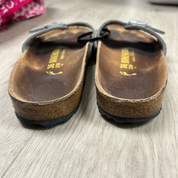 Birkenstock Madrid Silver Slide Sandals - Picture 3 of 4